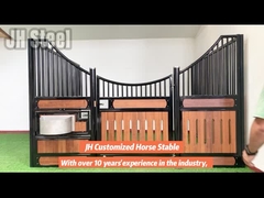 Ανεβάσιμη πόρτα από ξύλο για άλογα 10ft 12ft με πόρτα από άχυρο