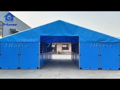 Φορητό μεταλλικό άλογο κουτί στέγασης εξωτερικού άλογου σταθερό καταφύγιο γεμίζει PVC πλακέτο μπροστινό πάνελ με υπόστεγο