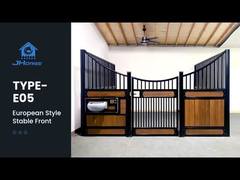 Στάνταρ 12x12ft Μπροστινά Τμήματα Στάβλου Αλόγων με Επίστρωση Πούδρας για Διαχείριση